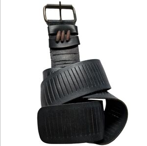 Toi & Moi black leather belt European brand made in Italy sz L - XL+